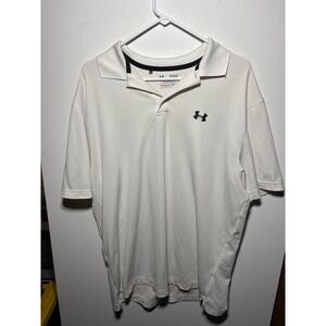 Under Armour Mens Polo Shirt XL HeatGear Loose Fit Performance Golf Casual